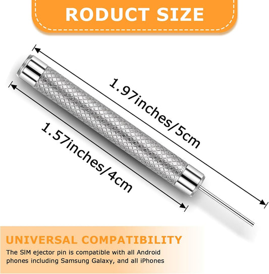 5PCS Sim Card Removal Tool Phone Tray Ejector Tool Sim Card Pin Needle Remover, Sim Card Key Compatible with Phone All Smartphones Models Cell Phone Ejector Opener (5)