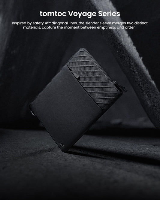 tomtoc Voyage-A10 Slim Laptop Sleeve for 2025 13-inch MacBook Air/Pro M4/M3/M2/M1 A3240 A3113 A2681 A2337 A2686 A2338, Water-Resistant Case for 13-inch Surface Pro Copilot+ PC, Minimalist Design