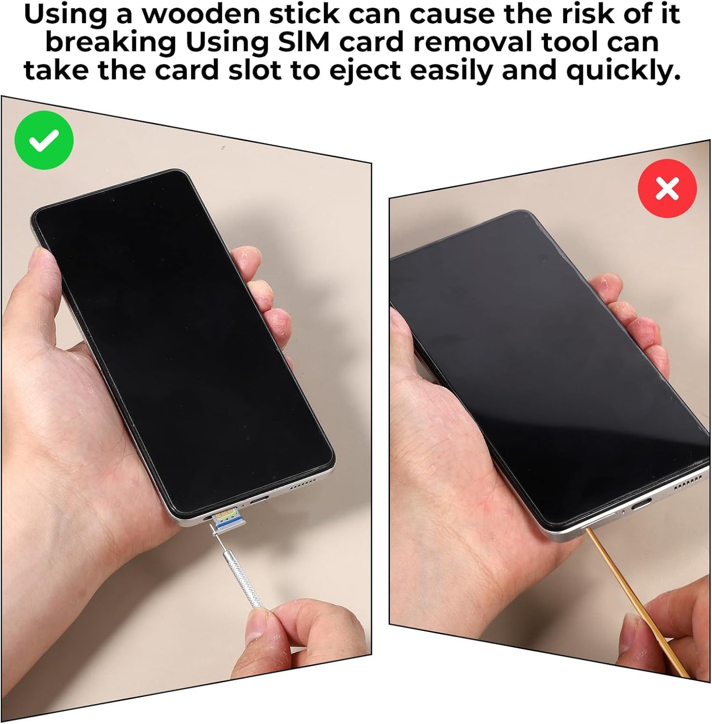 SIM Card Removal Pin, 12 Pack SIM Card Removal Tool Cards Tray Ejector Pin Tools Ejectors Pins Tools Ejectors Pins Needle Remover with All Models Cell Phone Pad Samsung Galaxy HTC Smartphone