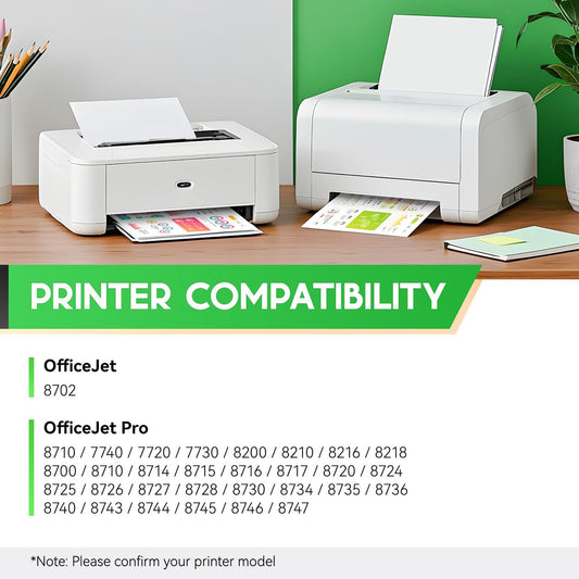 952XL Ink Cartridges Combo 4-Pack High Yield Replacement for HP 952 952XL Ink Compatible with HP OfficeJet 8702 Pro 7720 7740 8210 8710 8720 8730 8740 8715 8216 8725 Printers Black Cyan Magenta Yellow