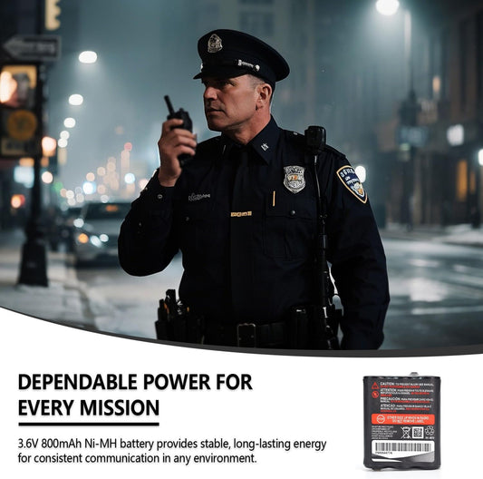 (2-Pack) 3.6V 800mAh Ni-MH Battery Replacement for Motorola PMNN4477AR T200 T400 T500 T800 T600 T62 T82 T92 T260 T265 T801 T460 T465 T480 Walkie Talkies