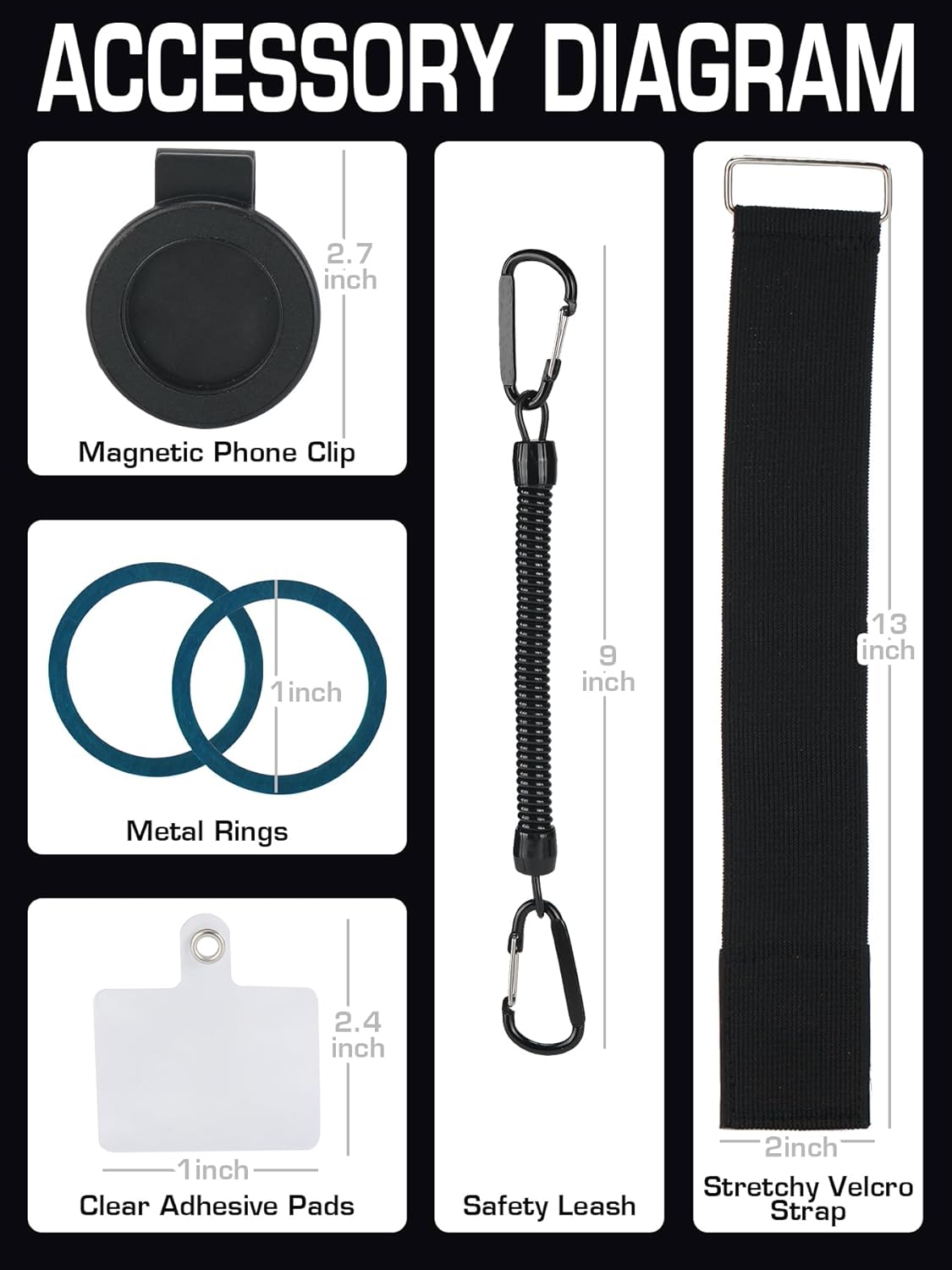 Magnetic Belt Clip Universal Wrist/Backpack Phone Holder Mount for Running Hiking Traveling Tactical Gear Plate Carrier Accessories