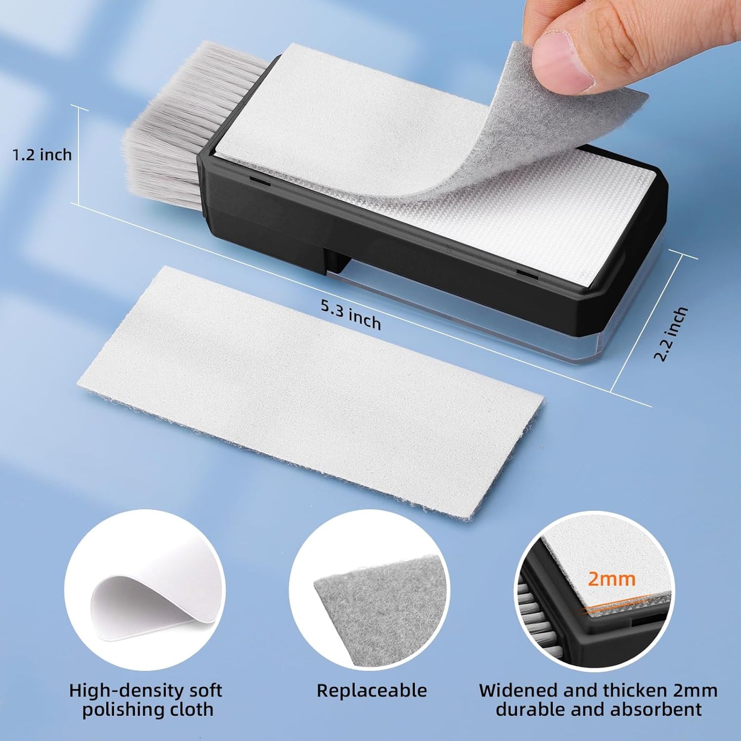 Ordilend Keyboard Cleaning Kit Laptop Cleaner, All-in-One Computer Camera Cleaning Kits Brush Tool, Multi-Function PC Electronic Cleaner for iPad iPhone Pro Earbuds Camera Monitor with Patent, Black