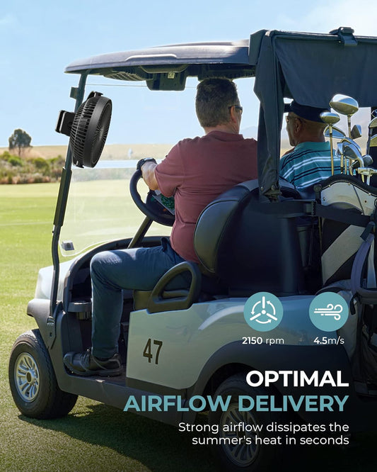 xasla 10000mAh Portable Clip on Fan, 8 inch Rechargeable Battery Operated, 24 Hours Work Time, Quiet USB 4 Speeds Personal, Ideal for Outdoor Camping Golf Cart Home Office Black