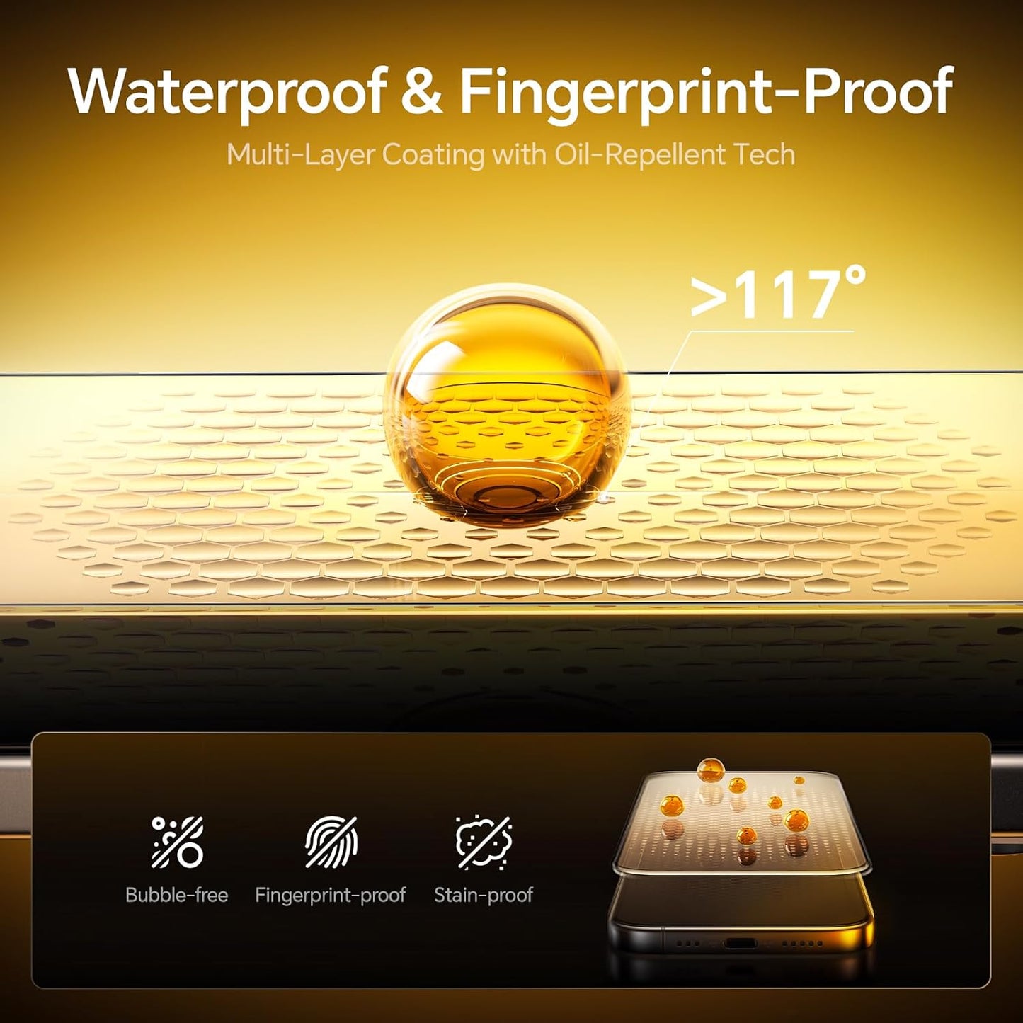 AOHI 9H+ Tempered Glass for iPhone 16 Pro Max Screen Protector Military Grade Shatterproof & Longest Durable Ultra-tough Glass Film with Flawless Fit Tray, 6.9-Inch HD Clear, Scratch Resistant