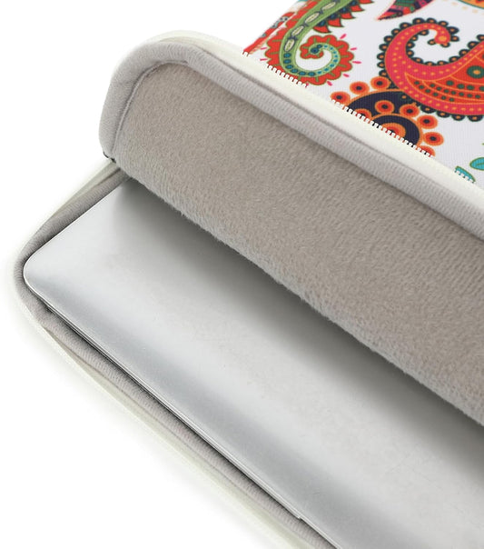 Canvaslove Paisley Laptop Sleeve Case Bag with Pocket for MacBook Pro 14 inch,Surface Laptop 14.4 inch and HP Lenovo Dell ASUS Acer 14 inch Laptop Computer