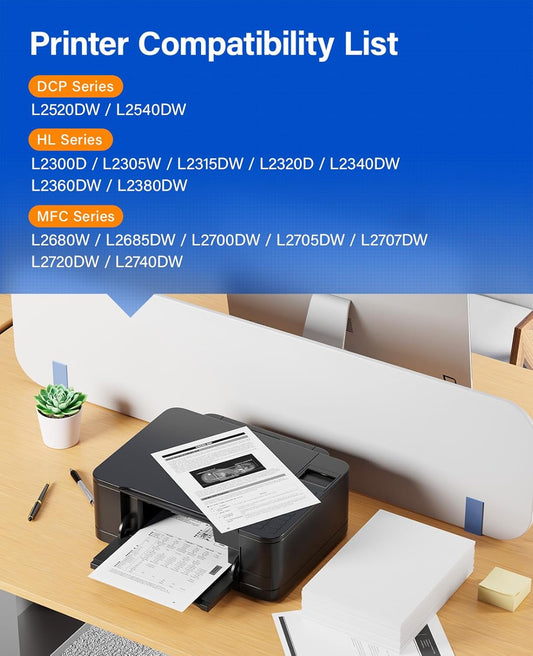 TN660 Black Toner Cartridge 2-Pack Replacement Compatible for Brother TN-660 660 Toner HL-L2380DW HL-L2320D HL-L2340DW DCP-L2540DW MFC-L2700DW MFC-L2720DW HL-L2300D HL-L2360DW DCP-L2520DW Printer Ink