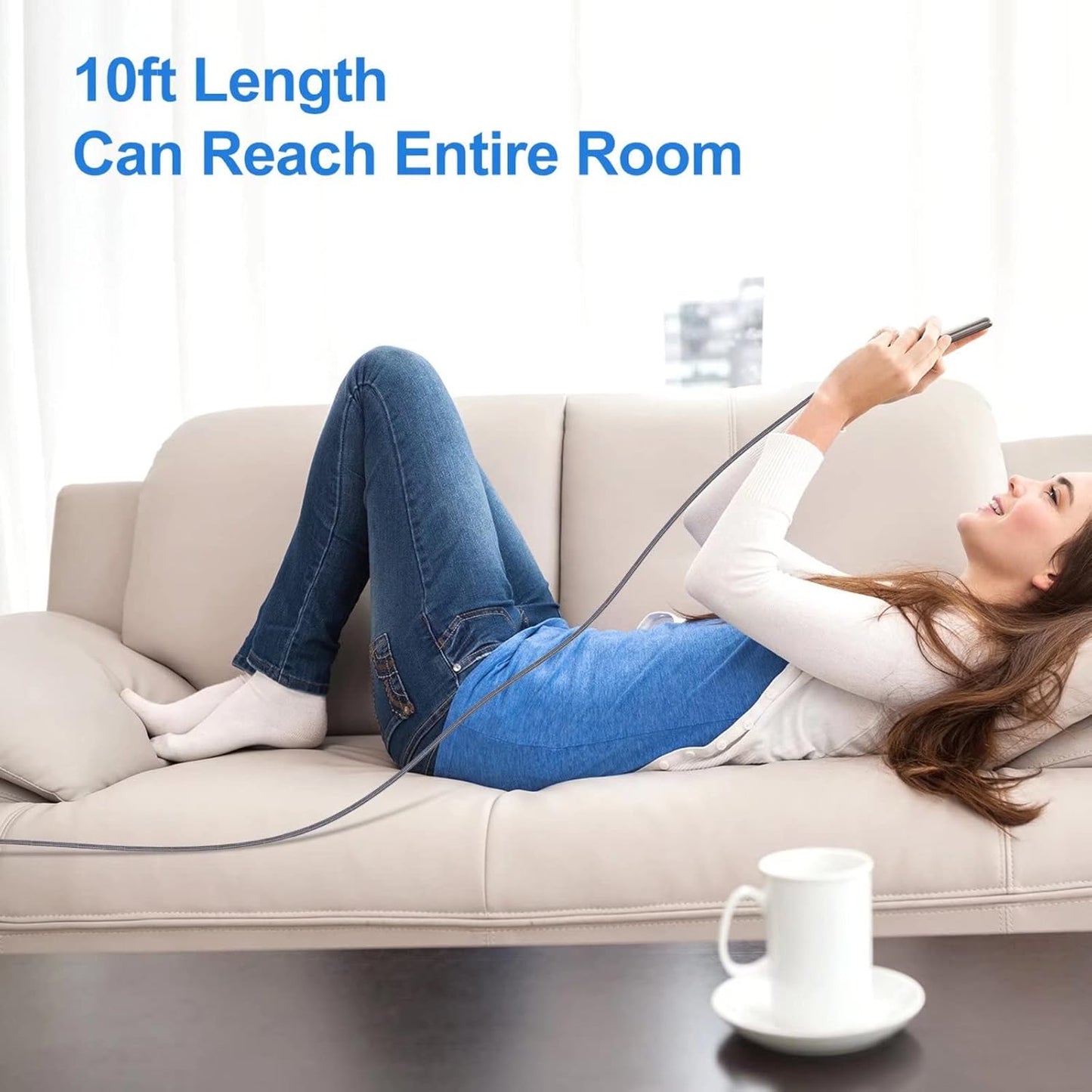 Durcord USB C Cable, Upgarded 2Pack 10ft Fast USB Type C Charging Cable for Android/Phone/Pad/Laptop, Type C Charger Braided USB Cable Compatible withi Phone 16/15/Pro/Plus/Max/Sam.Sung-Silver