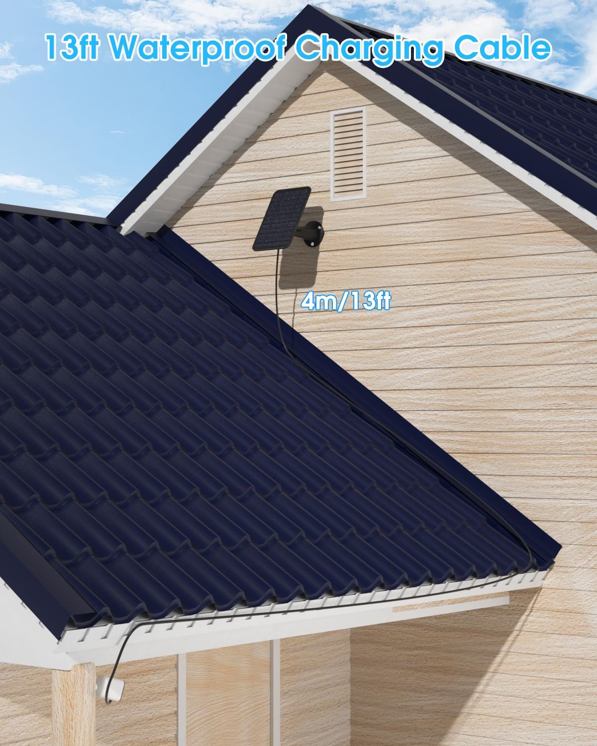 5W Solar Panel Compatible with Blink Outdoor 4(4th Gen)/Blink Outdoor(3rd Gen) XT3 & Blink XT2/XT Camera, Blink Solar Panel Charger with 13.1ft Cable Rubber Plug, IP65 Waterproof, Secure Mount, 3 Pack