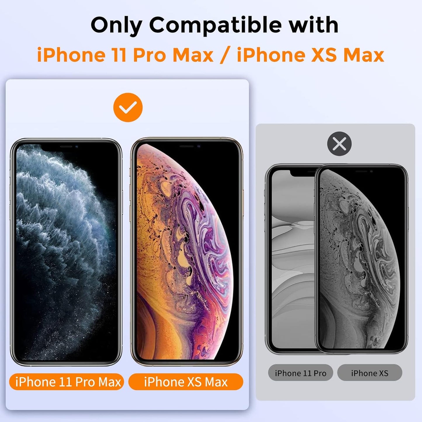UNBREAKcable Screen Protector for iPhone XS Max and iPhone 11 Pro Max 2 Pack, 2.5D Tempered Glass for iPhone XS Max/11 Pro Max Anti-scratch, Anti-fingerprint, Bubble Free & Case-friendly