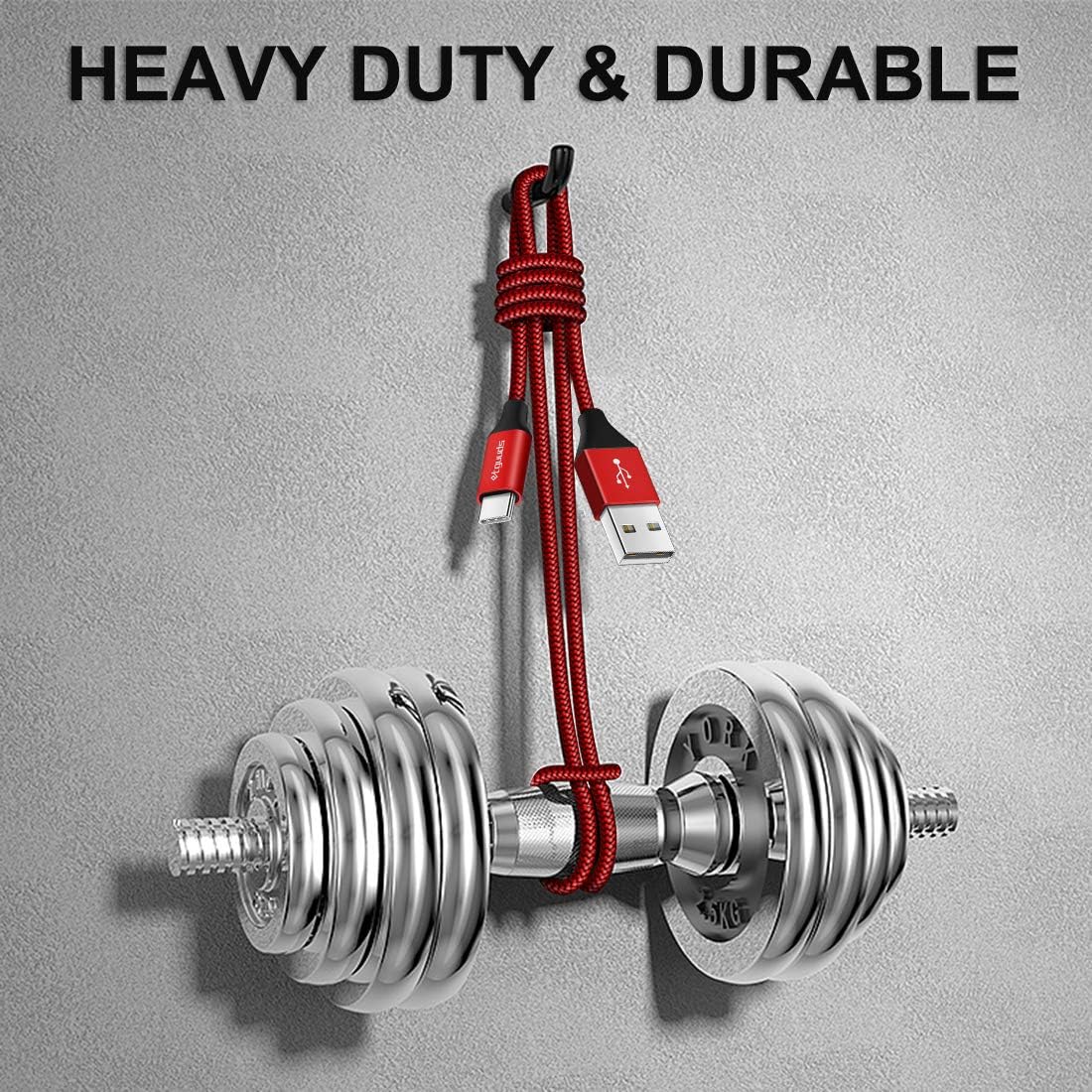 etguuds 6ft USB A to USB C Cable 3A Fast Charging, 2-Pack USB A to USB Type C Charger Cord for iPhone 16 15 Pro/Pro Max/Plus, for Samsung Galaxy S24 S23 S22 S21 S20 S10 A55 A54 Flip Note, Moto, Red