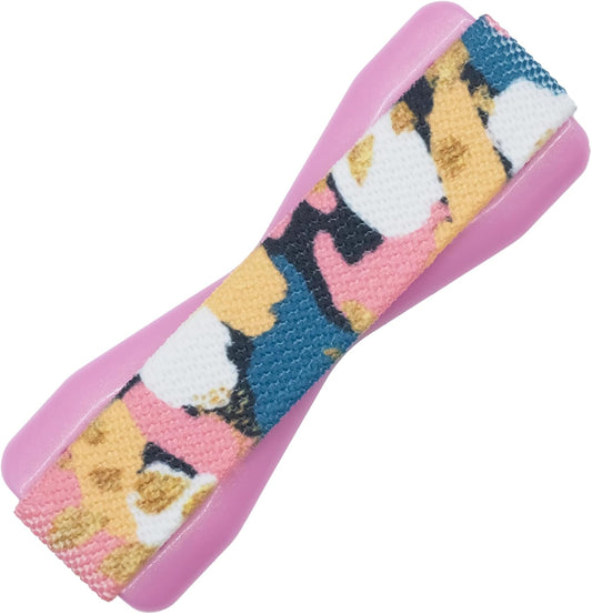 LOVEHANDLE Universal Phone Grip for Smartphones & Mini Tablets - Phone Holder for Hand - Wireless Charging Compatible - Made in The USA - Abstract Pink