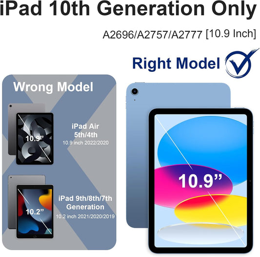 Case for iPad (A16) 11th Generation 11 Inch (2025) / iPad 10th Generation Case 10.9 Inch (2022) with 360° Rotating Stand Screen Protector Pen Holder Shoulder Strap, Purple Mint