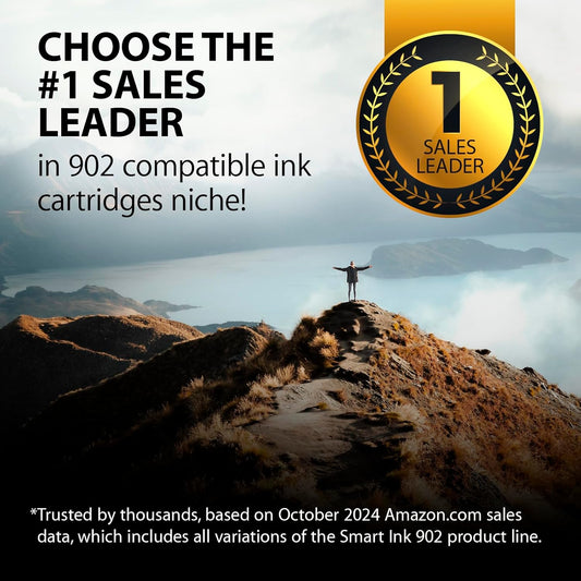Smart Ink Compatible Ink Cartridge Replacement for HP 902XL 902 XL (2 Black, Combo Pack) to use with OfficeJet Pro 6978 6968 6970 6975 6960 Officejet 6962 6958 6950 6954 6951 6956 6961 6963 6964 6966