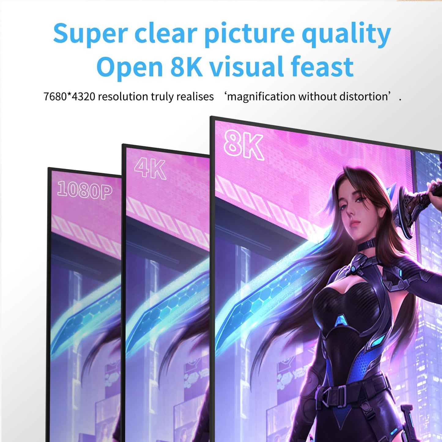 Video Selector Boxes, 8K@60Hz Splitter, bi-Directional 8K HD switcher 2 in 1 Out, Support 3D, HDR, Compatible with laptops, PC, Xbox Series, projectors, TV Monitors DSLR Cameras,