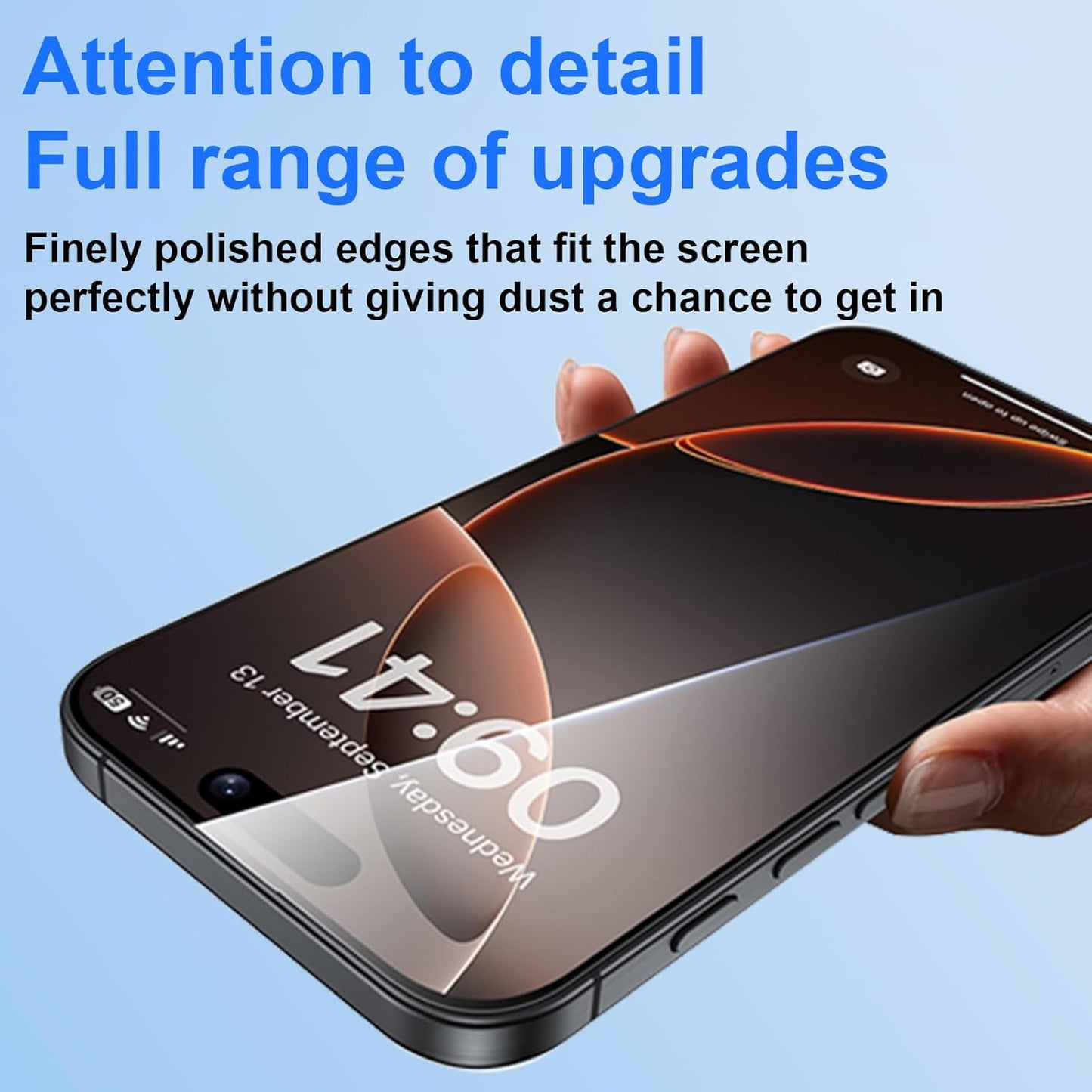 OneFish Full Edge Coverage Tempered Glass Screen Protector for IPhone 15 Plus/IPhone 14 Pro Max 6.7 inch, 2 Pack Edge Reinforcement, Self-Aligning Installation, Case Friendly Privacy Screen Protectors