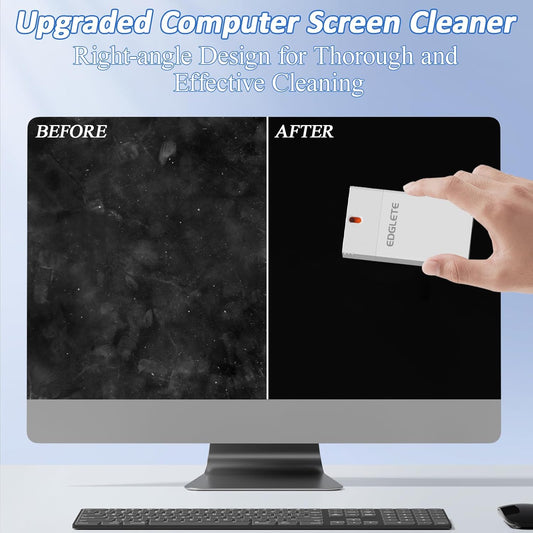Screen Cleaner Spray and Wipe, Streak-Free Computer Screen Cleaner, Portable Laptop Cleaning Kit for Phone Car Touchscreen Monitor PC MacBook iPad TV Electronic, Refillable 2oz Spray Microfiber Cloth