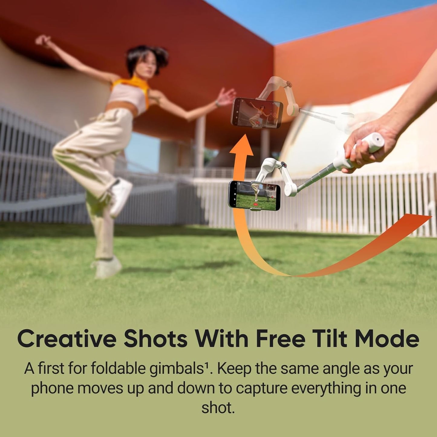 Insta360 Flow 2 Pro Creator Bundle Grey - Foldable AI Phone Gimbal, Apple DockKit, 360º Pan Tracking, Free Tilt Mode, Built-in Tripod/Selfie Stick, Portable Vlog/Travel Stabilizer, Spotlight, MagSafe