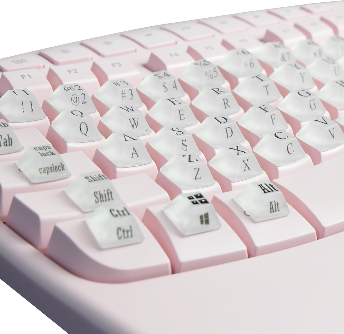 80 Pcs Keyboard Sticker for Long Nails Typing and Gaming, Symbolic and Alphanumeric Sticky Silicone Keys for Keyboards and Laptop (Translucent)