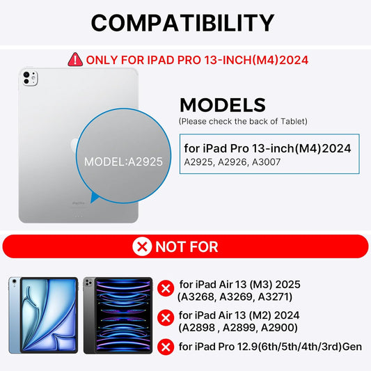 typecase Keyboard Case for iPad Pro 13-inch (M4) 2024,Magic Keyboard with 11 Colors Backlight for iPad Pro 13,Keyboard Case with Pencil Holder,Multi-Touch Trackpad,Easy-Set Magnetic Stand,Light Purple