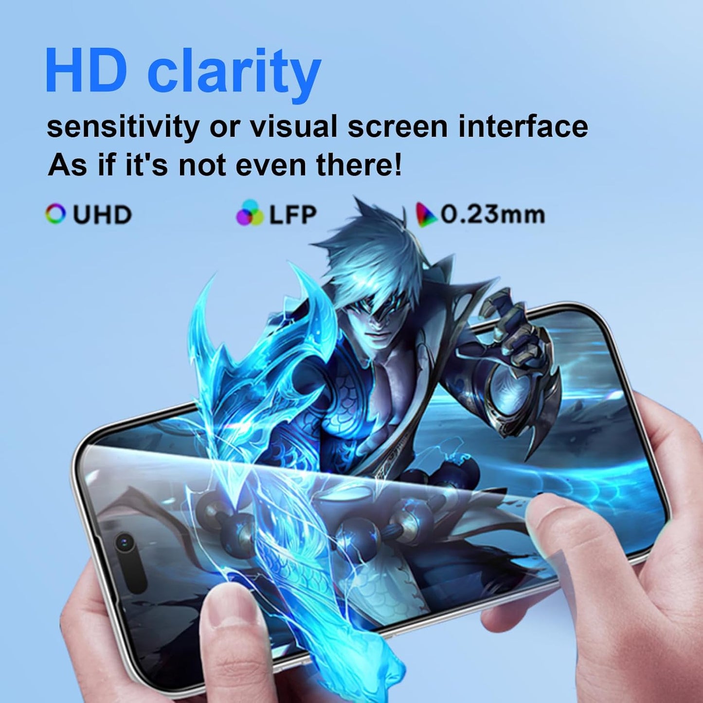 OneFish Full Edge Coverage Tempered Glass Screen Protector for IPhone 14 Plus/IPhone13 Pro Max 6.7 inch 2 Pack Edge Reinforcement, Self-Aligning Installation, Case Friendly HD Screen Protectors