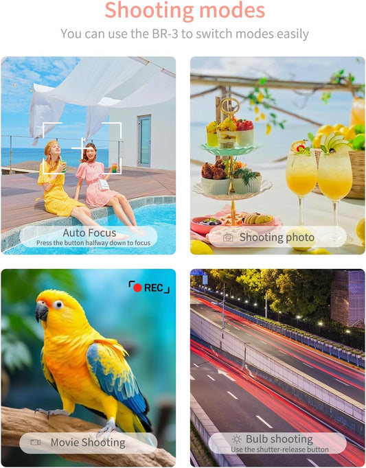 Hanpusen Rechargeable Camera Remote Control for Sony - Wireless Shutter Release with OLED Screen compatiable with ZV-1F,ZV-1II,ZV-1,ZV-E10II,ZV-E10,A6100,A6400,FX30,FX3;Replace Sony RMT-P1BT(Black)