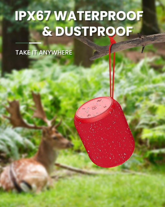 NOTABRICK Bluetooth Speakers, 15W Portable Speakers Bluetooth Wireless V5.0 with Stereo Sound, Active Extra Bass, IPX6 Waterproof Shower Speaker, Double Pairing, for Party, Home Theater, Game Theater