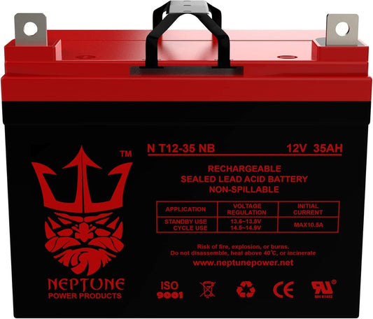 NT-12-35 NB 12V 35AH U1 Deep Cycle AGM Solar Battery Replaces 33Ah, 34Ah, 36Ah Brand Product
