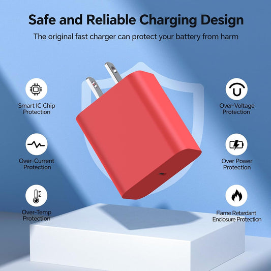 Compatible with iPhone 14 13 12 Charger, 20W Fast Charging Wall Charger, 10 FT USB ightning Cable,Phone Chargerr Cord for Phone 14/13/12/12 Pro Max/11/Xs Max/XR/X,AirPods Pro and More(Pueple/Blue/Red)