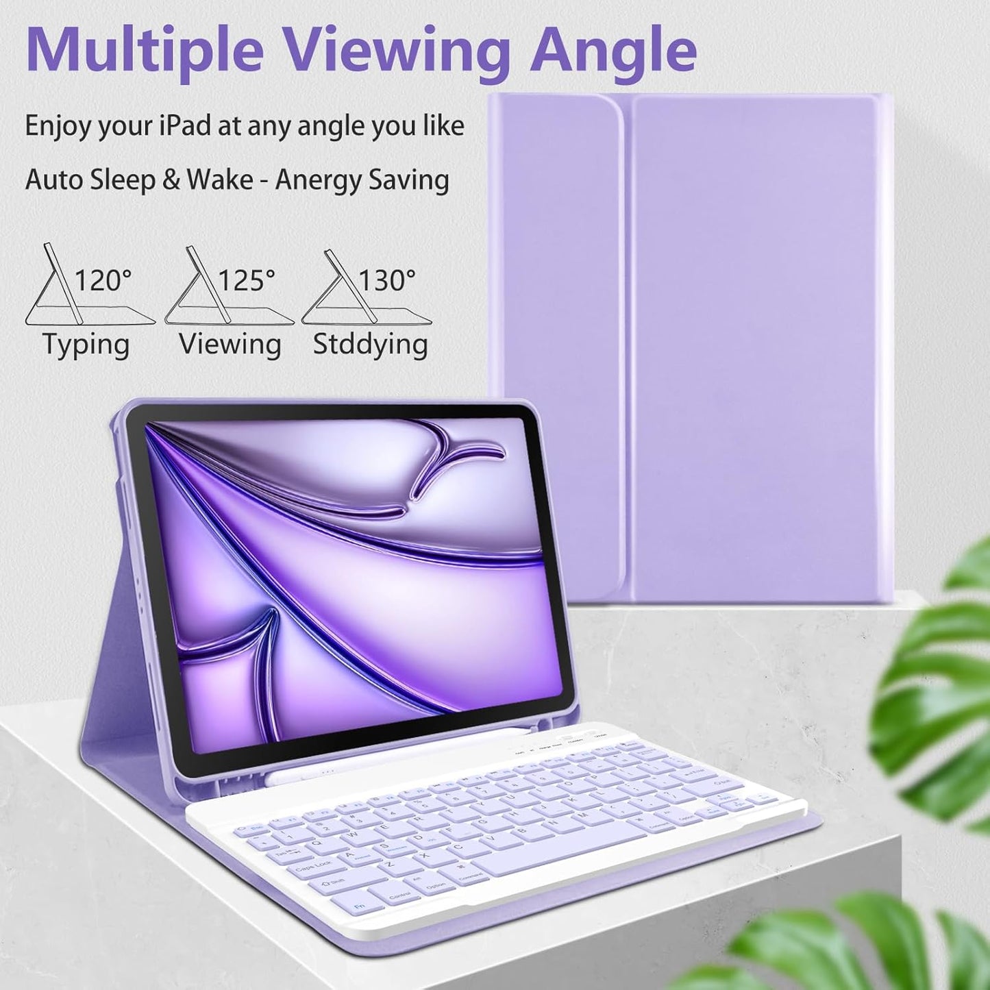 TaIYanG Compatible for iPad Air 11 inch Case with Keyboard for iPad Air 5 2022/iPad Air 4th Gen Keyboard Case with Pencil Holder - Flip Stand Cover for iPad Air 11" M3/M2/iPad 5th 2022/ 4th 2020