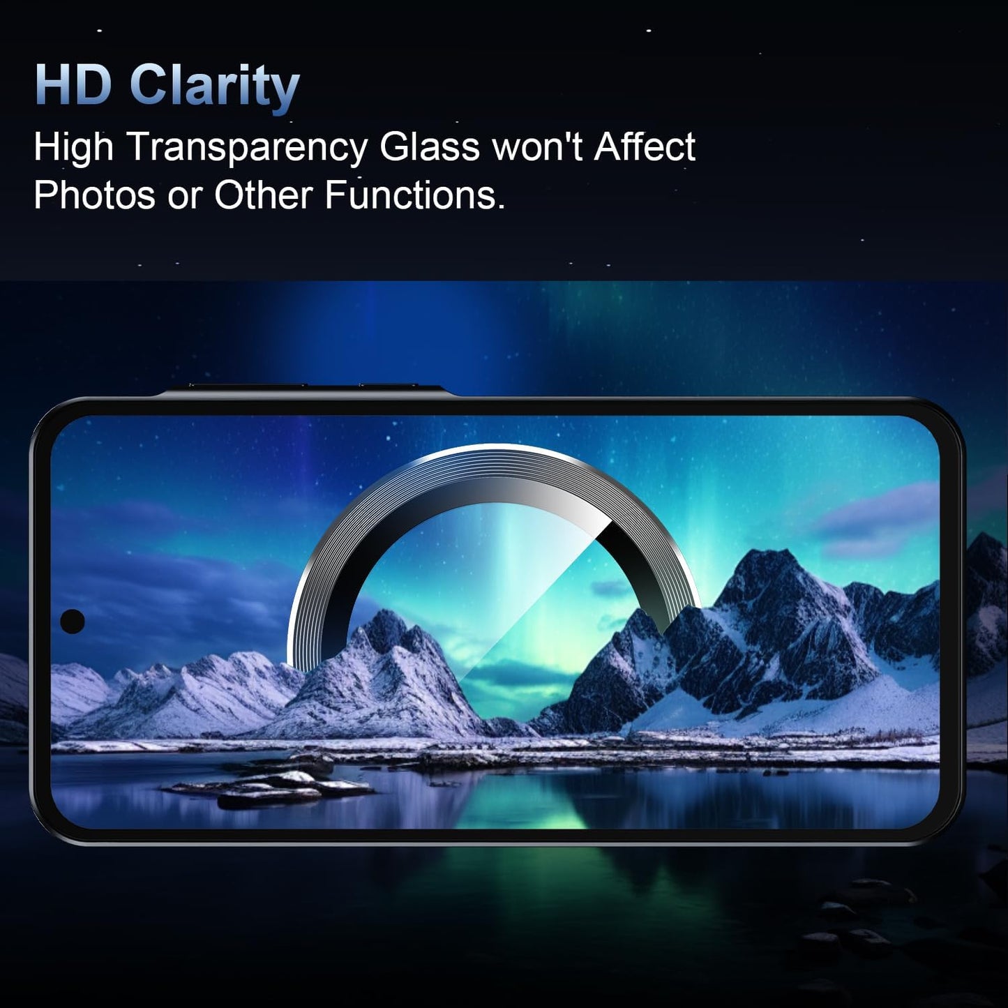 Korecase for Galaxy S25 Camera Lens Protector, 9H Tempered Glass Anti Scratch Camera Screen Protector Shockproof Film Shcokproof Metal Ring Lens Protecor for Galaxy S25,Colorful