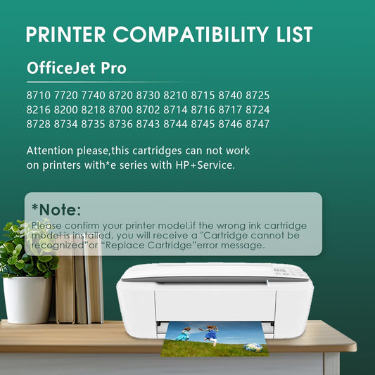 952XL 952 XL Ink Cartridges Combo Pack for HP 952 XL Compatible for HP952 with OfficeJet pro 8710 8720 7740 8725 8210 8715 8702 8740 7720 8730 8216 8700 Printers(Black Cyan Magenta Yellow 4 Pack)