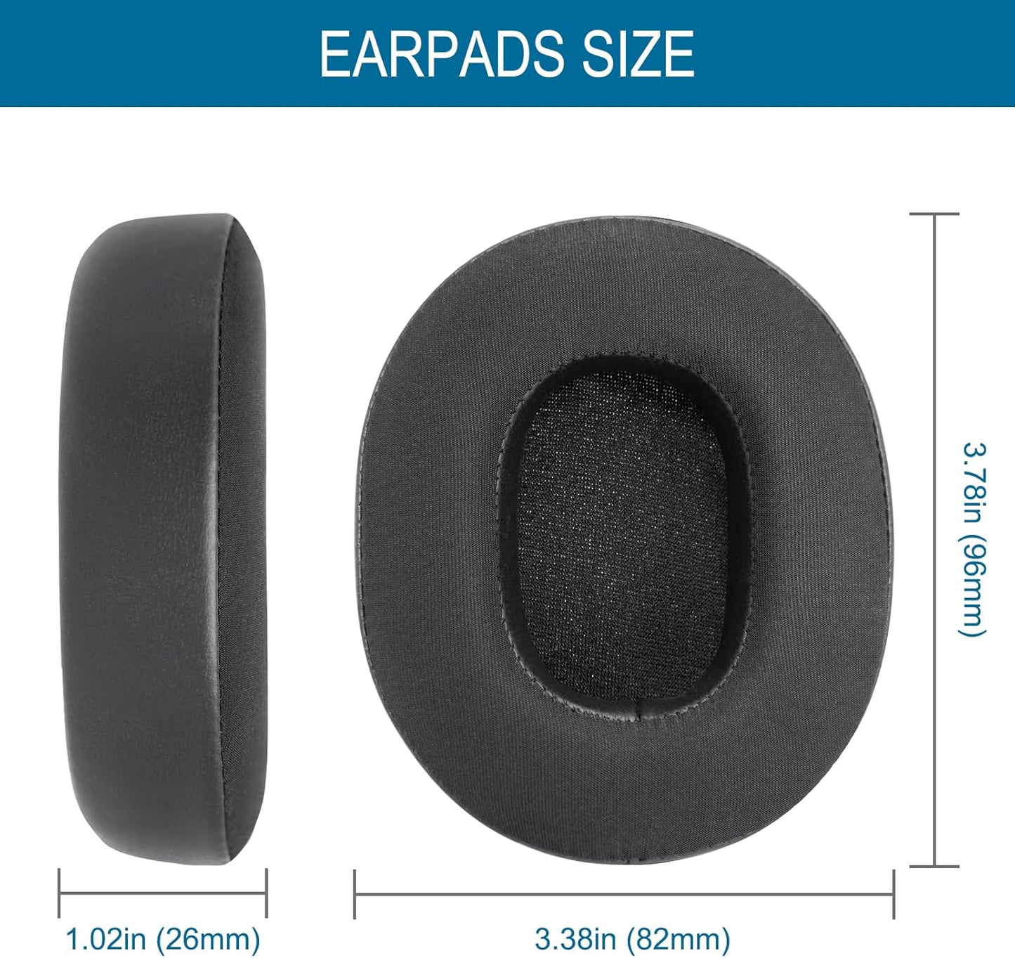 GEVO Ear Pads Replacement for Skullcandy Hesh 3 Hesh EVO Hesh ANC Headphone, Earpads Cushions for Crusher Wireless Crusher Evo Crusher ANC Headset with Protein Leather Memory Foam (Cooling-Gel)