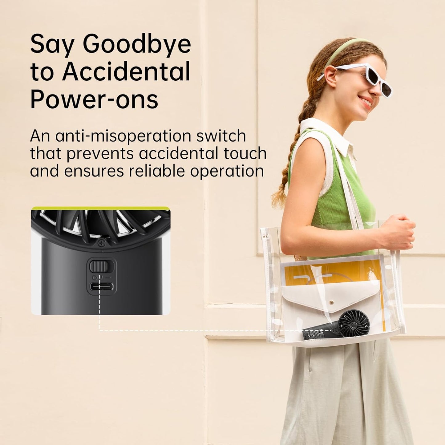 JISULIFE Handheld Fan Life4, 5000mAh Portable Rechargeable Fan, 5-Speed Turbo Wind, 15 Hrs Cooling, LED Display, Gifts for Men/Women, Essential for Travel,Beach,Vacation,Makeup,Concerts,Cruise-Black