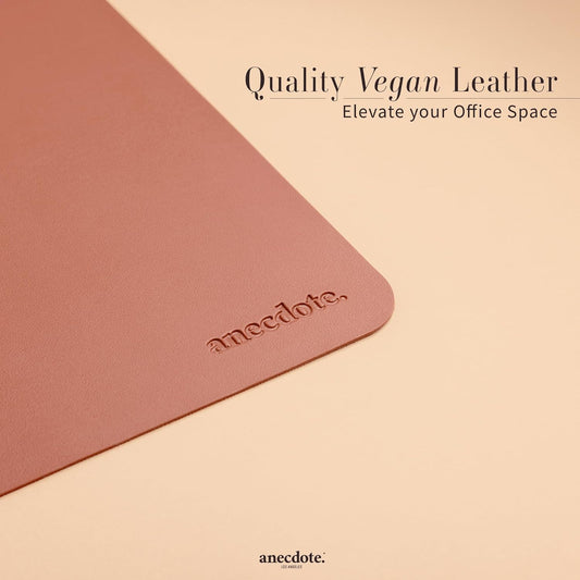 ANECDOTE Vegan Leather Desk Pad - 23.6"x17" Desk Mat for Your Office. This Quality Large Mouse Pad has Chic Elegance, Professional Look & Satisfying Touch - The Perfect Leather Mouse Pad for You!