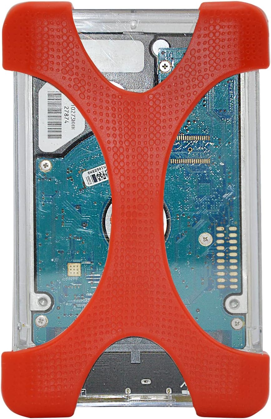 4 Pieces of 2.5 Inch Silicone Hard Drive Protective Case, Shock Proof and Drop Proof Elasticity to Protect Your Device Safety, Suitable for 2.5 Inch Mobile Hard Drives