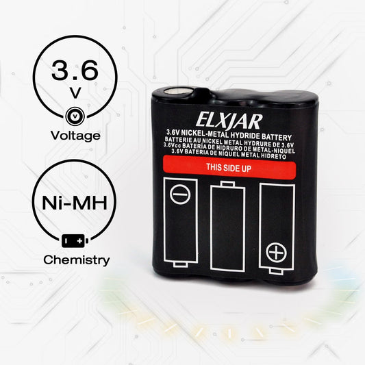 (4-Pack) 3.6V 800mAh Ni-MH Battery Replacement for Motorola PMNN4477AR T200 T400 T500 T800 T600 T62 T82 T92 T260 T265 T801 T460 T465 T480 Walkie Talkies