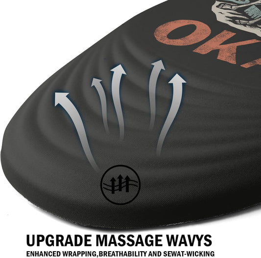 Ergonomic Mouse Pad with Wrist Rest Support,Mousepad Relief Carpal Tunnel Pain, Entire Memory Foam Mouse Pad with Non-Slip PU Base, Wireless Mouse Pad,Human Skeleton Skull