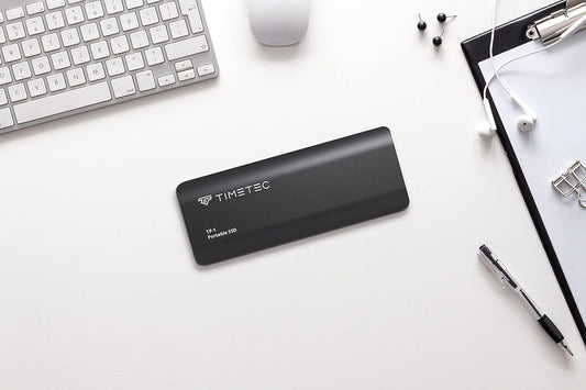 Timetec 2TB Portable External SSD USB3.2 Gen2 Type C Up to 550MB/s Ultra-Light Aluminum Mini External Solid State Drive with USB C to A Cable/USB A to C Adapter for Desktops/Laptop/Mac/Mobile - Black