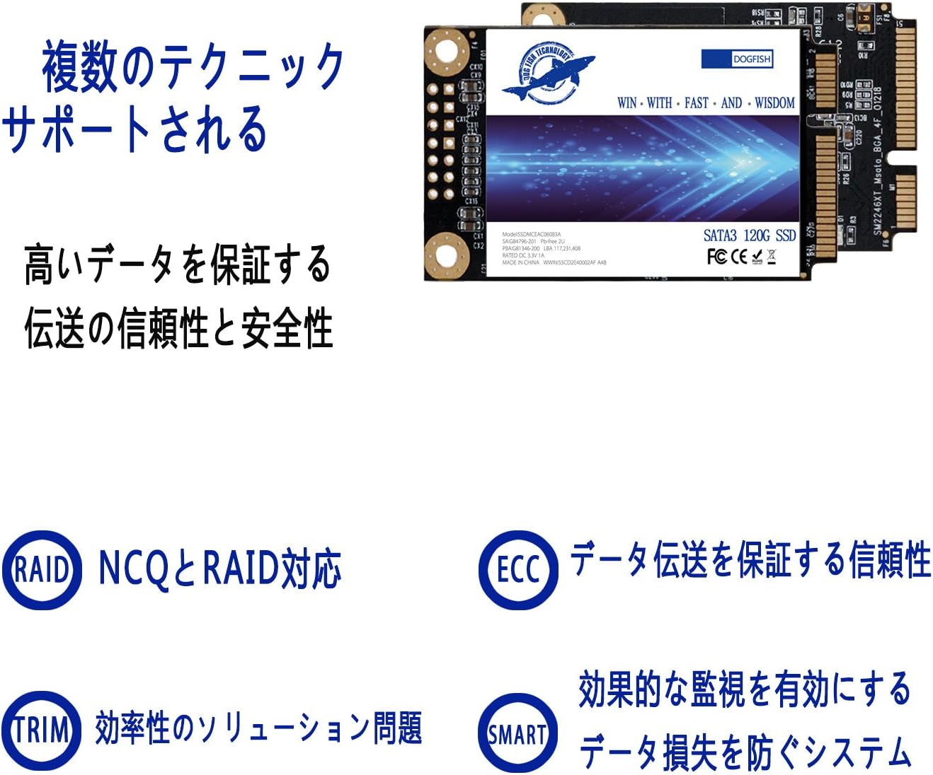 Dogfish Msata 256GB Internal Solid State Drive Mini Sata SSD Disk