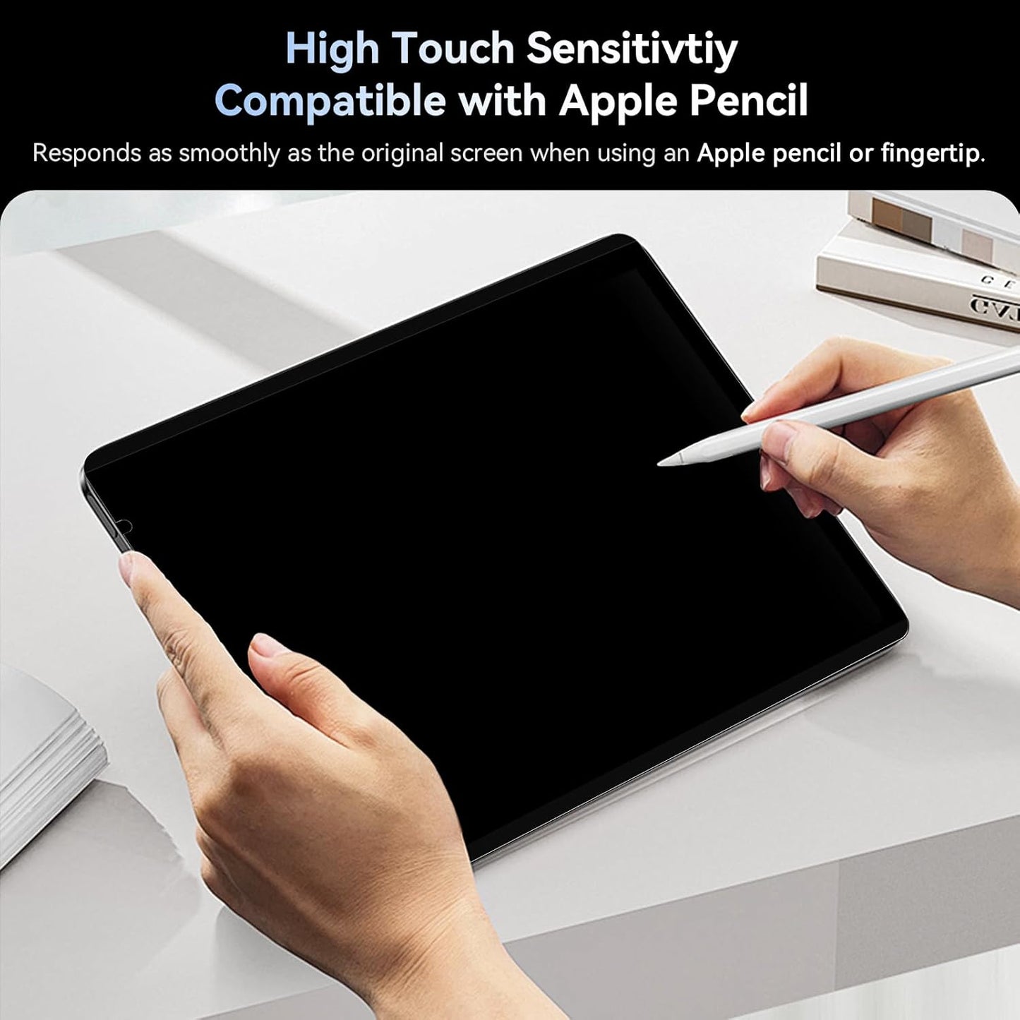 360° 4 Way Magnetic Privacy Filter for iPad Pro 11 inch (2022/2021/2020/2018), iPad Air 5th / ipad Air 4th Generation 10.9 inch, Removable Anti-Glare Blue Light Matte Privacy Screen Protector