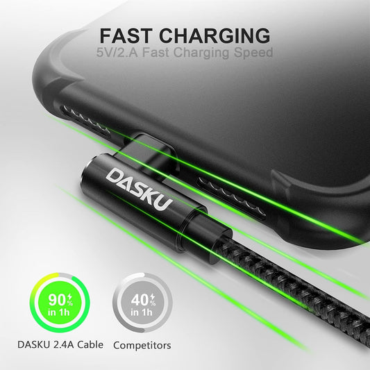 2Pack 90 Degree iPhone Charging Cord 6Ft Right Angle Nylon Braided Mfi Certified Gaming Charger Cable Compatible with iPhone 14 13 12 11 Pro Max XS XR X 8 7 6 5 Plus iPad(Black)