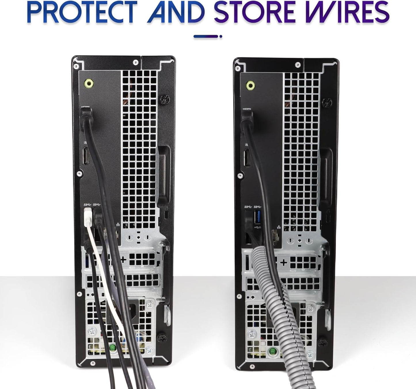 Split Wire Loom Tubing, 10,25ft Cord Protectors from Pets No Chew, Flexible Wire Covers Cord Protectors, Protective Split Cable Sleeve for Automotive Home Industrial Wires(Grey, 0.46inch-10ft)