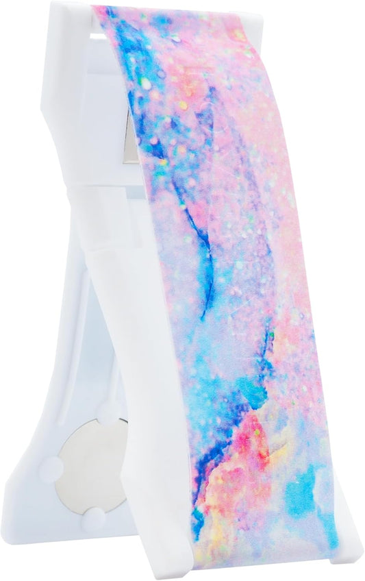 LOVEHANDLE PRO Premium Phone Grip - Silicone Phone Strap - Magnetic Phone Mount and Kickstand for Smartphone and Tablet - Magic Marble