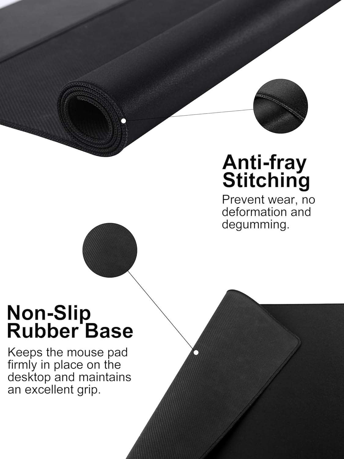 TopMade Mouse Pad with 15W Fast Wireless Charging, 31.5"x15.75" XXL Large Gaming Waterproof Desk Pad with Ultra-Smooth Surface, Non-Slip Base, Computer Desk Mat for MacBook, PC, Laptop, Black