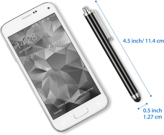 Outus 36 Pcs Stylus Pen for Universal Capacitive Touch Screens Devices, Stylus Pen Compatible with Tablet for Classroom Travel Olders Friendly(Black, Silver)