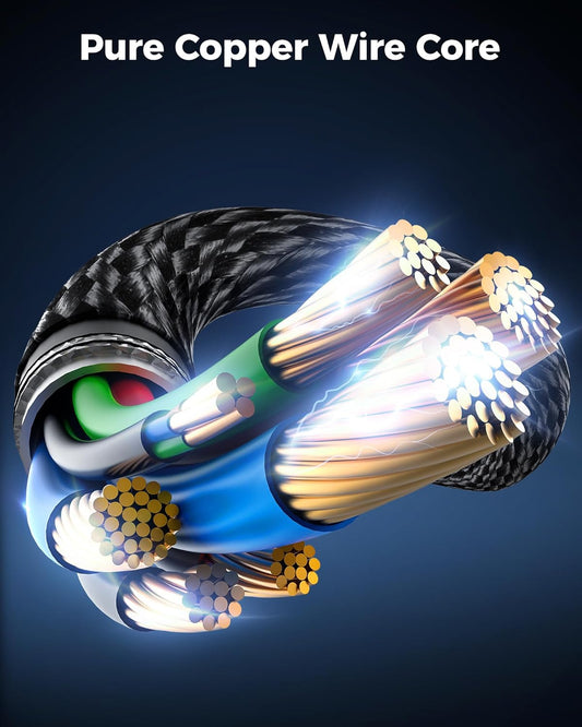 HDMI Cable 20FT Long - 8K HDMI 48Gbps High-Speed HDMI Braided,8K 60Hz 4K120Hz,HDCP 2.2&2.3, HDMI Cord Compatible with TV/PS4 /PS5