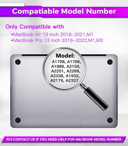 PYS macbook air 13 inch privacy screen Compatible with MacBook Air 13.3'(Released in 2018-2021: A1932,A2179,A2337)-Anti Glare,Webcam Cover Slider,Provide Privacy, Ultra Slim,Easy On