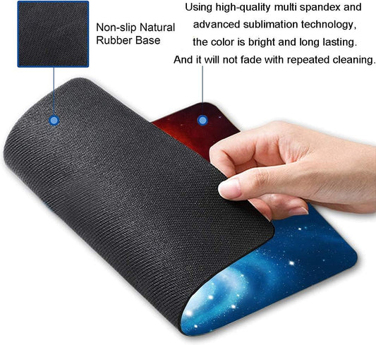 Cool Galaxy Mouse Pad, Black Holes Engulf Galaxies Square Mouse Pad Non-Slip Rubber Base Gaming MousePads for Computers Laptop Office, 9.5"x7.9"x0.12" Inch( 240mm x 200mm x 3mm)