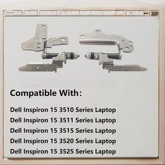 Replacement Left & Right LCD Hinge for Dell Inspiron 15 3510 3511 3515 3520 3521 3525 Series Laptop Screen Axis Sharft 87GX7 NVGVH, 00WPN8 0DDM9D 087GX7, GDM50